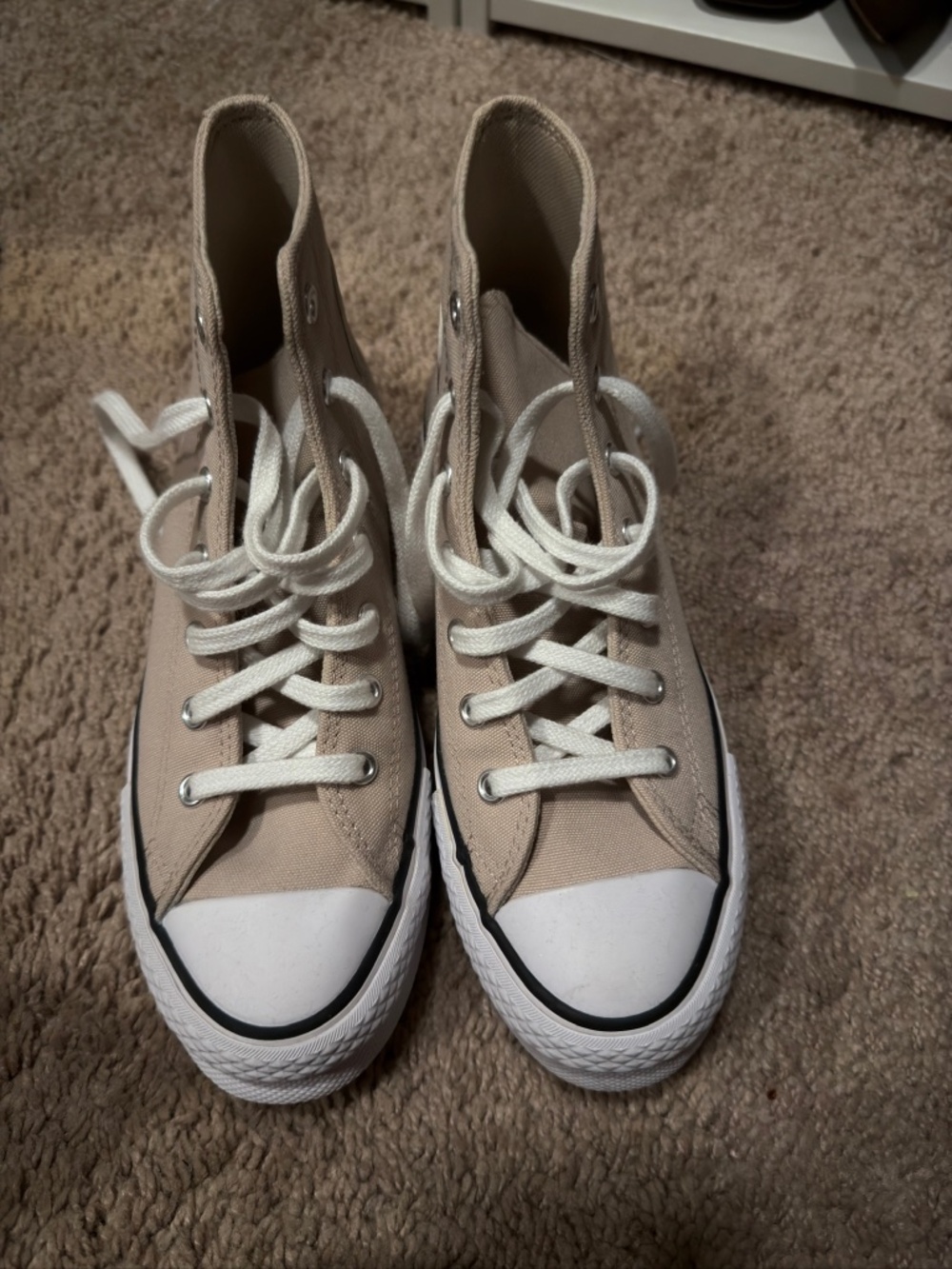 Converse Tan/Nude High-Top Sneakers Women’s